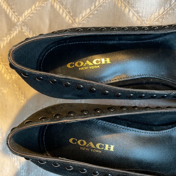 Coach Studded Pump, black suede, size 7, 8.5 - Picture 4 of 7